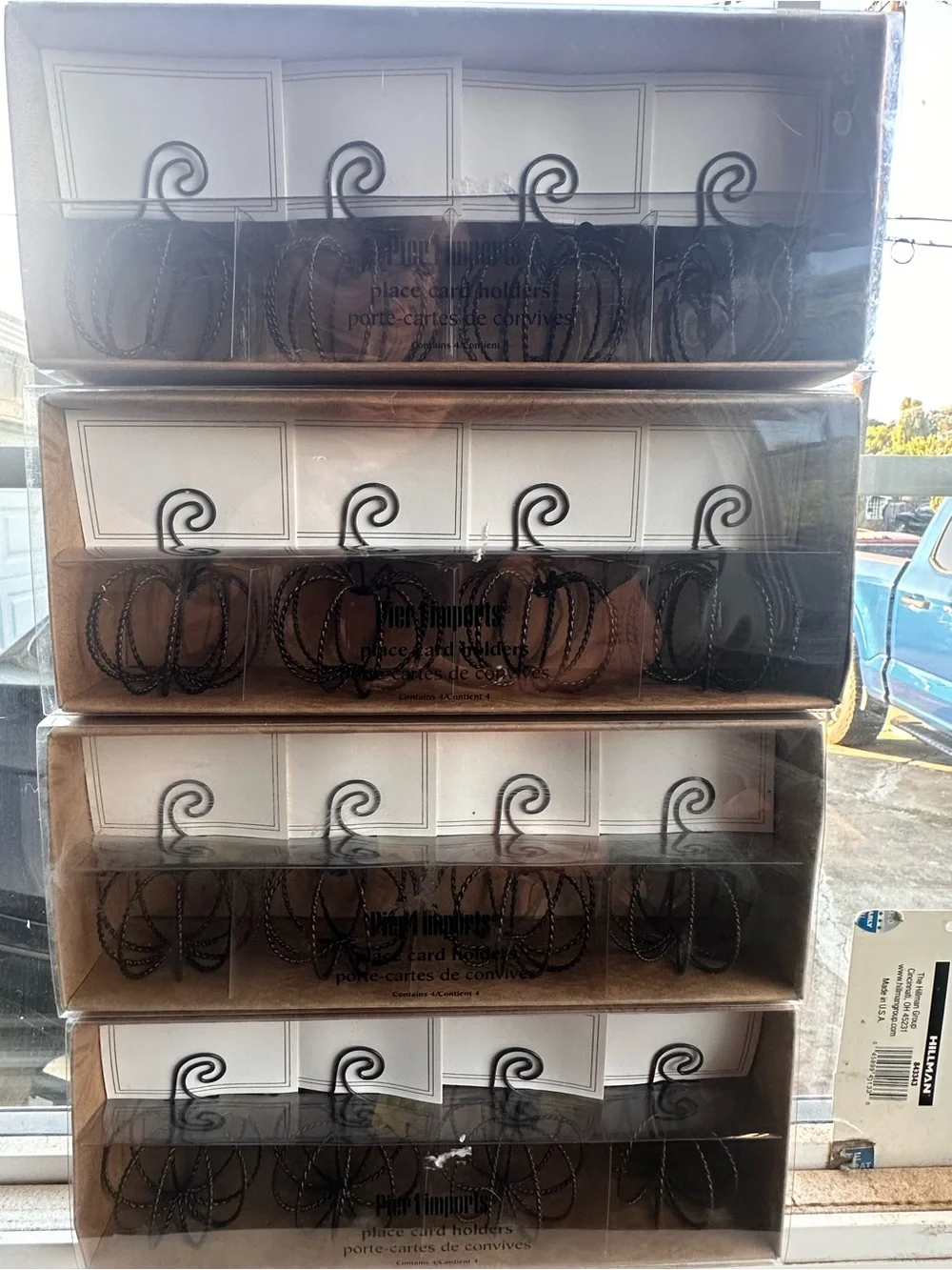 Pier 1 Black Twisted Wire Pumpkin Place Card Holders
